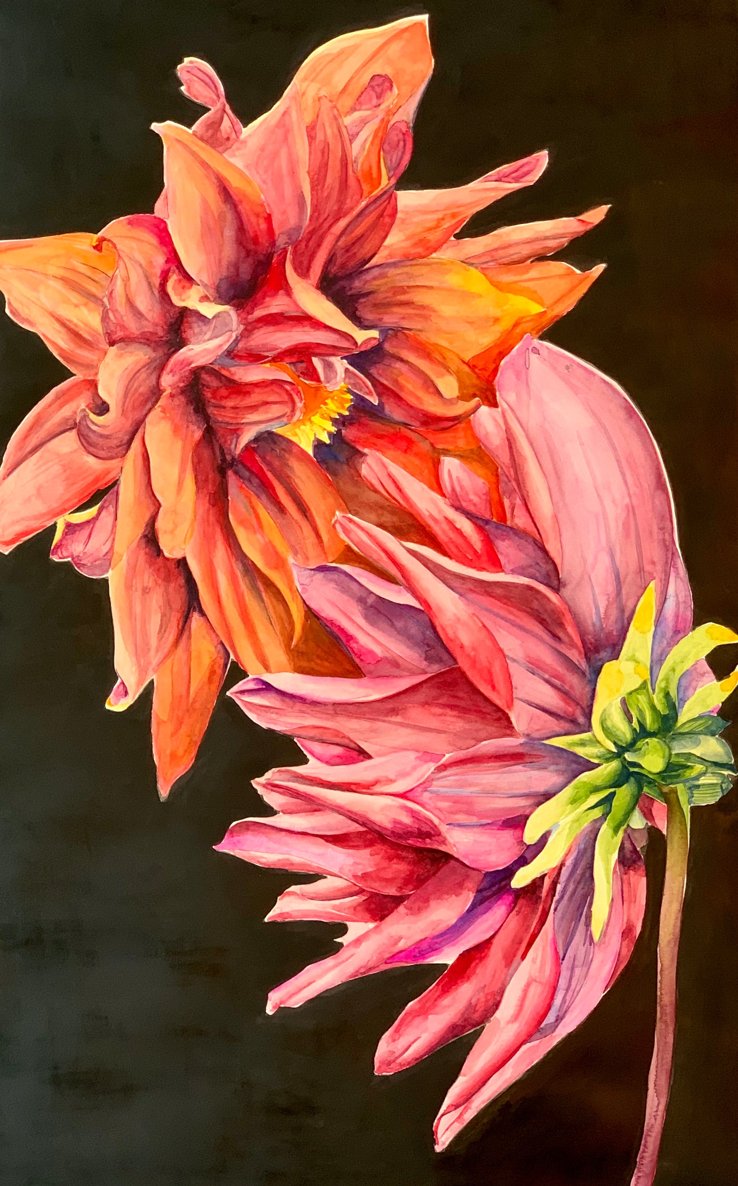 Flower Painting - Dahlia’s  (18X30)